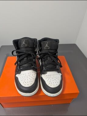 Jordan Kids' Black and White High-Top Sneakers